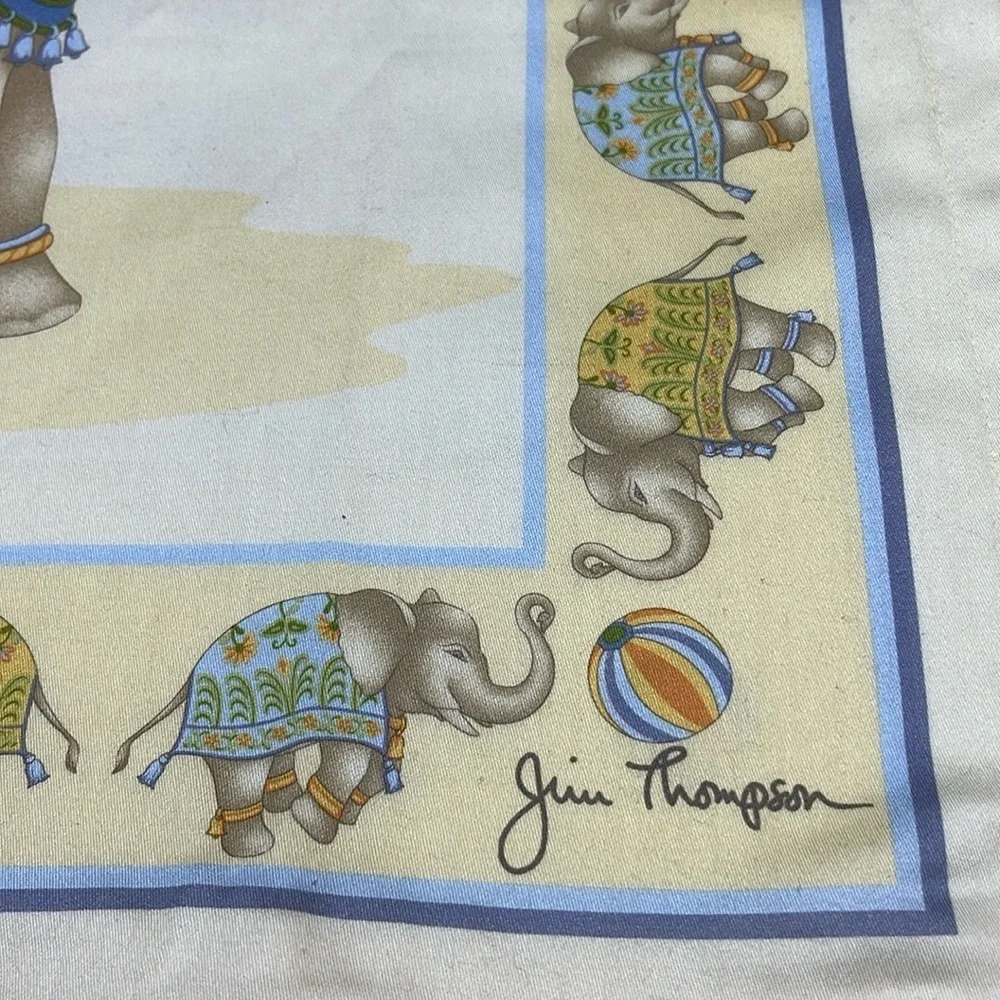 Jim Thompson pillow cover 18”x18” cotton elephant theme